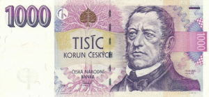 1000 Czech Republic CZK Kc Koruna Banknote