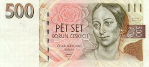 500 Czech Republic CZK Kc Koruna Banknote