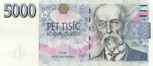 5000 Czech Republic CZK Kc Koruna Banknote