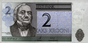 2 Estonian Kroon EEK Banknote