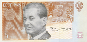 5 Estonian Kroon EEK Banknote