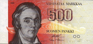 500 FIM Markkaa Banknote