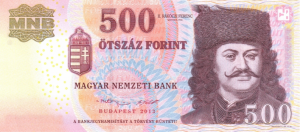 500 HUF Hungarian Forint Banknote