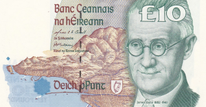 £10 Pounds Irish IEP Banknote