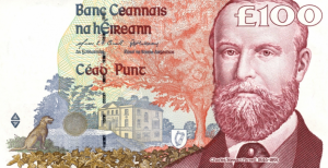 £100 Pounds Irish IEP Banknote