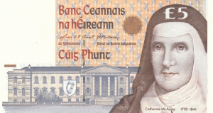 £5 Pounds Irish IEP Banknote