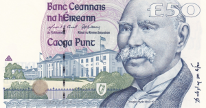 £50 Pounds Irish IEP Banknote