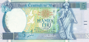 5 Lira MLT Banknote