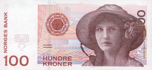 100 Norwegian Kroner NOK Banknote