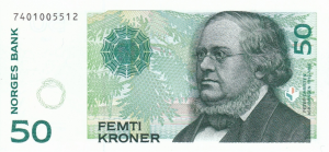 50 Norwegian Kroner NOK Banknote