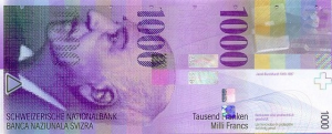 1000 CHF Banknote