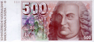 500 CHF Banknote