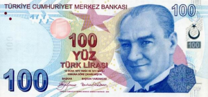 100 TRY-YTL Banknote