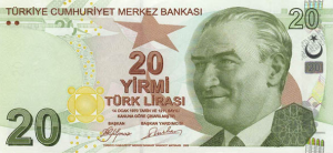 1 TRY-YTL Banknote