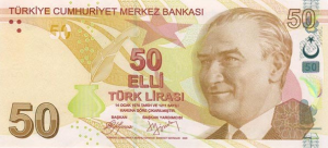 50 TRY-YTL Banknote