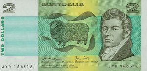 Withdrawn Australian 2 Dollar Note