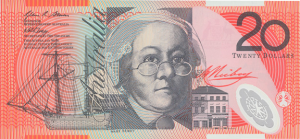 AUD $20 Dollar Banknote